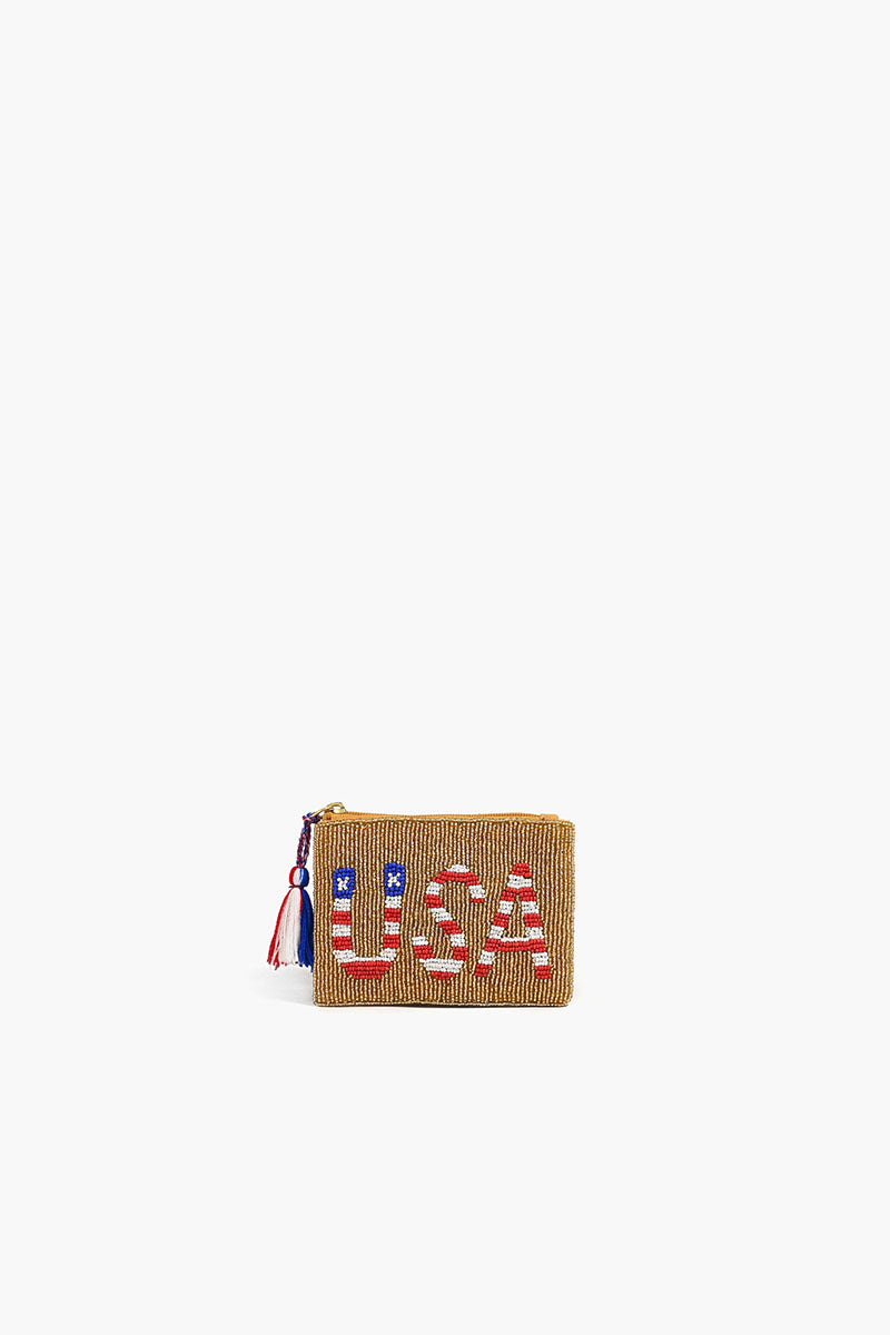 Beaded Mini Pouches-USA