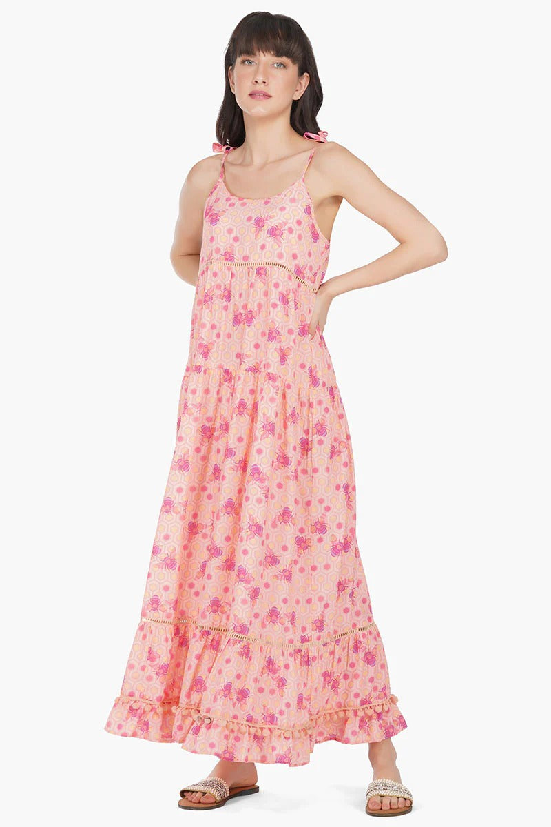 Set of 6 Sweet as Honey pom pom Maxi Dress (S,M,L)