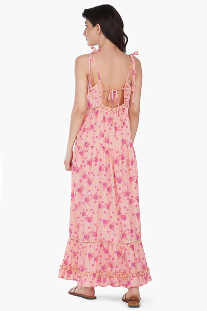 Set of 6 Sweet as Honey pom pom Maxi Dress (S,M,L)