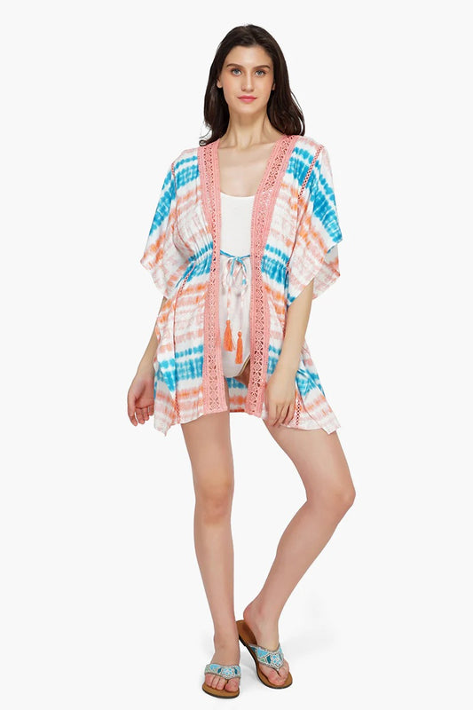 Set of 6 Coral Reef Tie Dye Cover Up (S,M,L)