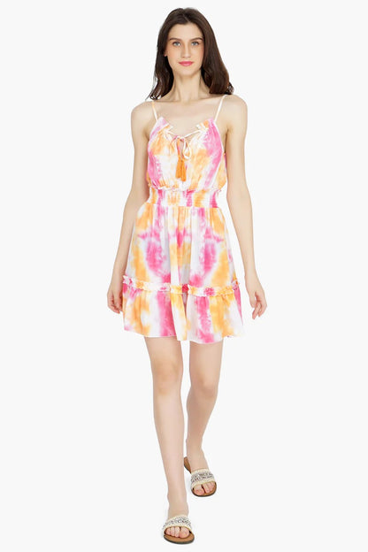 Set of 6 Sunrise Tie Dye Mini Dress (S,M,L)