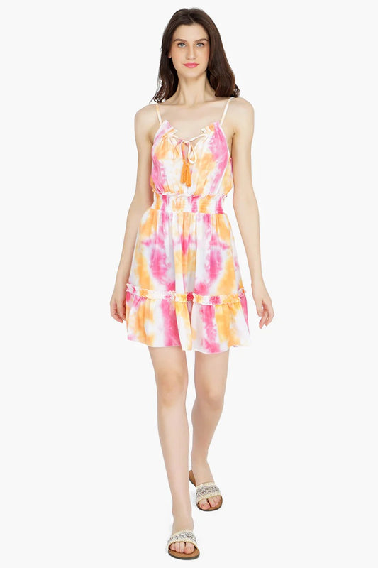 Set of 6 Sunrise Tie Dye Mini Dress (S,M,L)