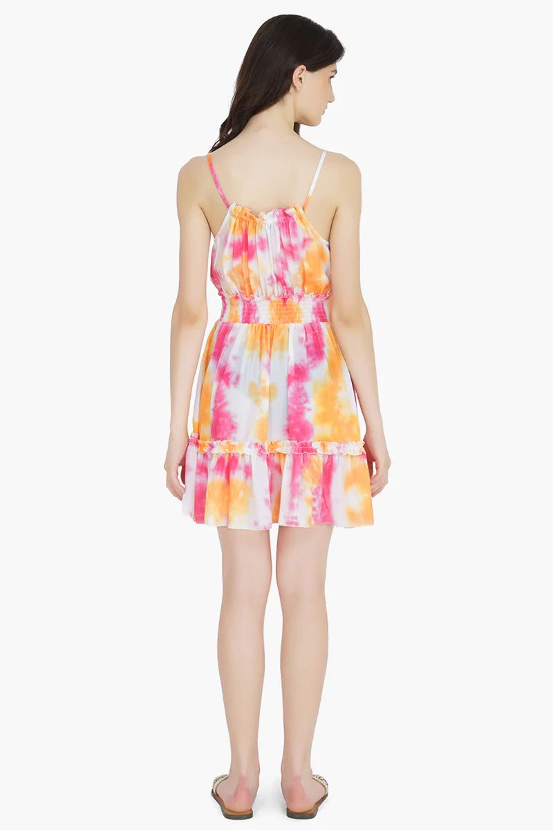 Set of 6 Sunrise Tie Dye Mini Dress (S,M,L)