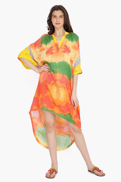 Set of 6 Paradise Tie Dye Long Tunic (S,M,L)