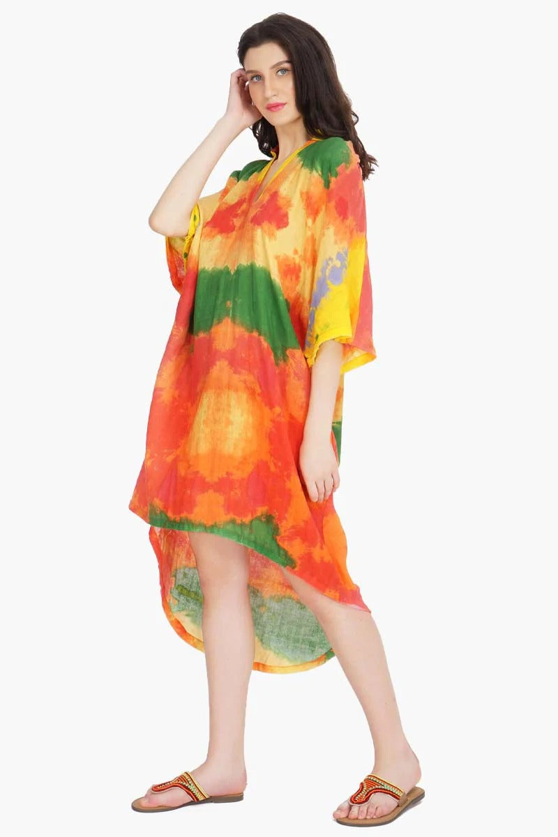 Set of 6 Paradise Tie Dye Long Tunic (S,M,L)