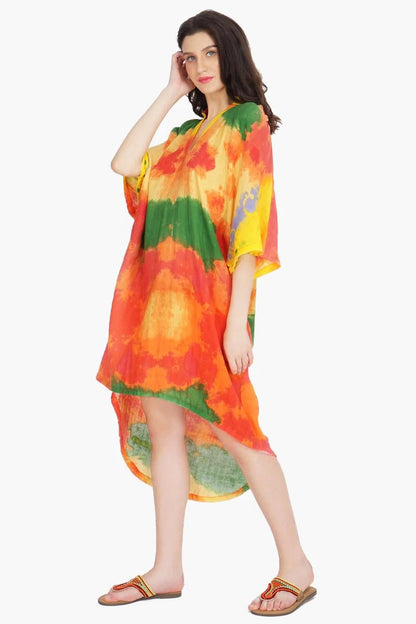 Set of 6 Paradise Tie Dye Long Tunic (S,M,L)