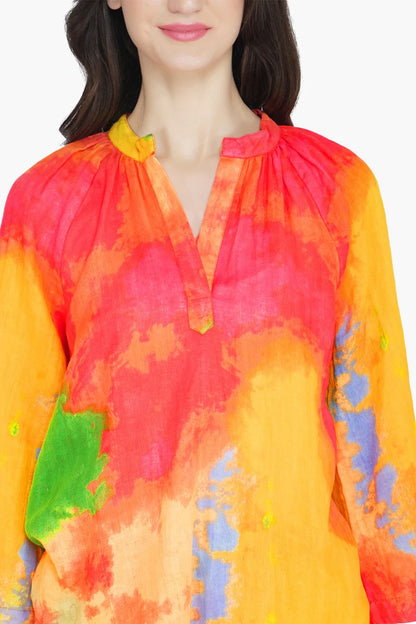 Set of 6 Paradise Tie Dye Tunic (S,M,L)