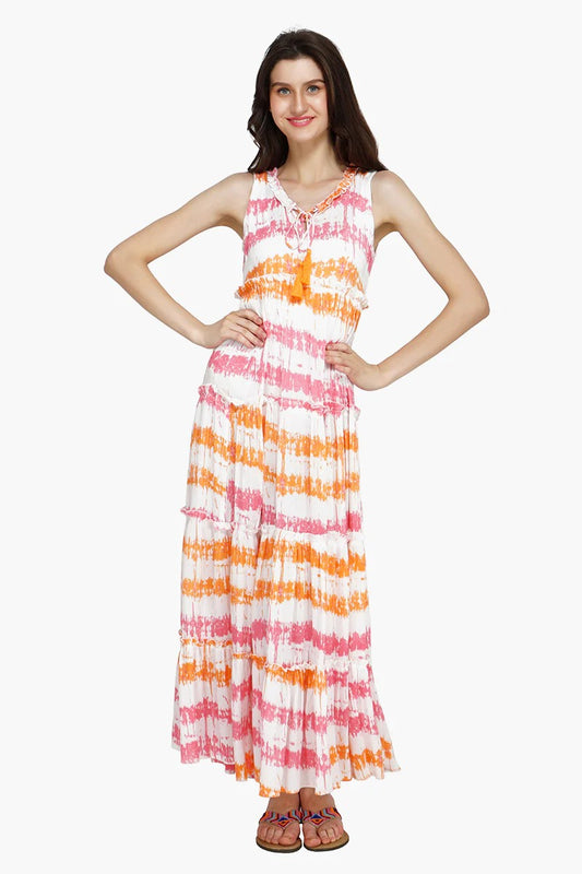 Set of 6 Reva Tie Dye Maxi Dress (S,M,L)