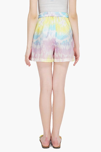 Set of 6 Rainbow Tie Dye Flowy Shorts (S,M,L)