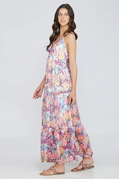 Set of 6 Passion Flower Maxi Dress (S,M,L)