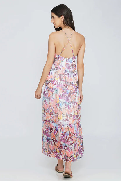 Set of 6 Passion Flower Maxi Dress (S,M,L)