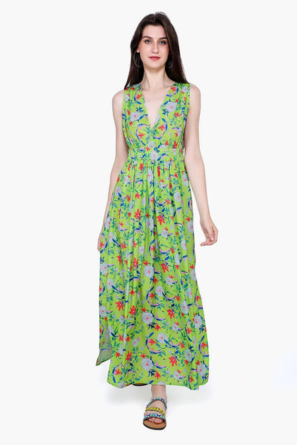 Set of 6 Misty Sunshine Floral Maxi Dress (S,M,L)