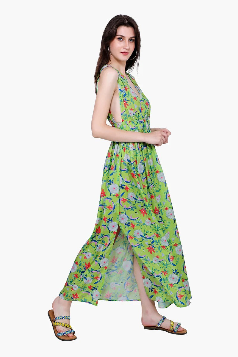 Set of 6 Misty Sunshine Floral Maxi Dress (S,M,L)