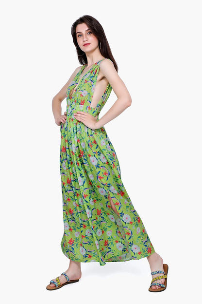 Set of 6 Misty Sunshine Floral Maxi Dress (S,M,L)