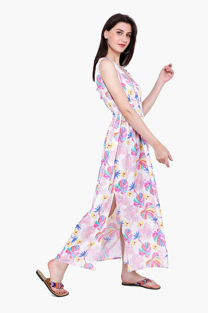 Set of 6 Palm Florals Maxi Dress (S,M,L)