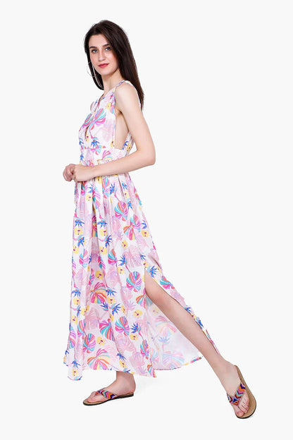 Set of 6 Palm Florals Maxi Dress (S,M,L)