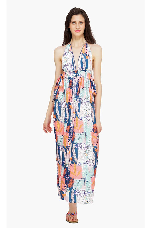 Set of 6 Playful Petals Maxi Dress (S,M,L)