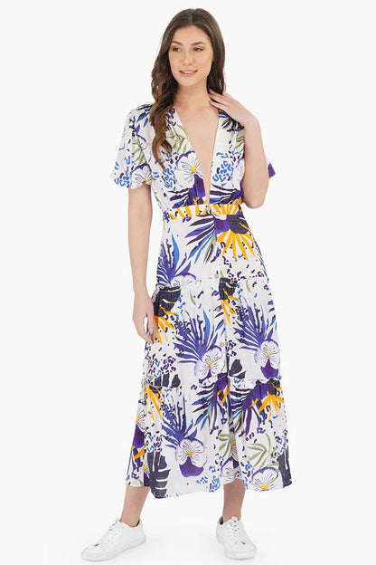 Set of 6 Tropical Twilight Midi Dress (S,M,L)