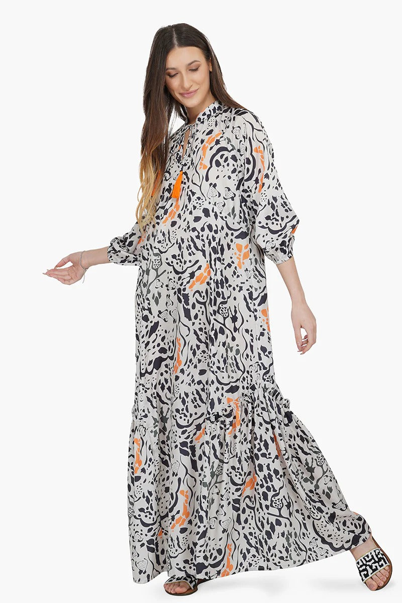 Set of 6 Wild Animal Print Maxi Dress (S,M,L)