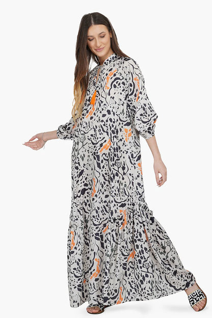 Set of 6 Wild Animal Print Maxi Dress (S,M,L)