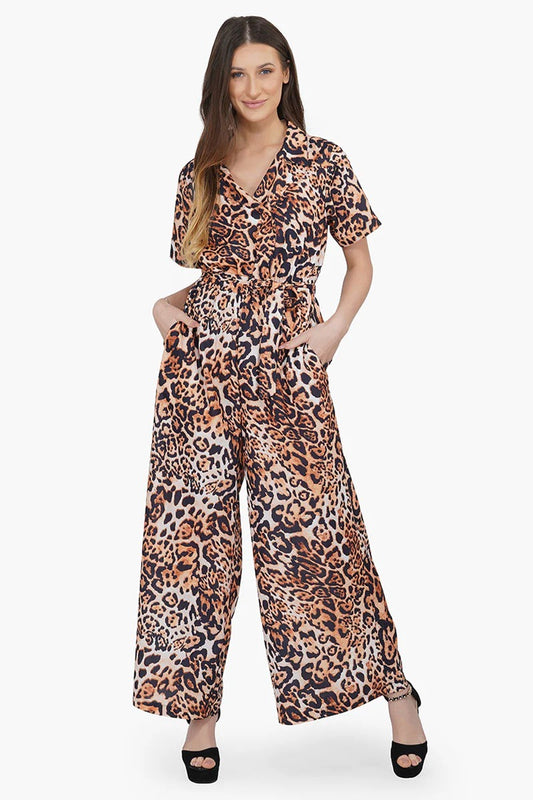 Set of 6 Brown Leopard Jumpsuit (S,M,L)