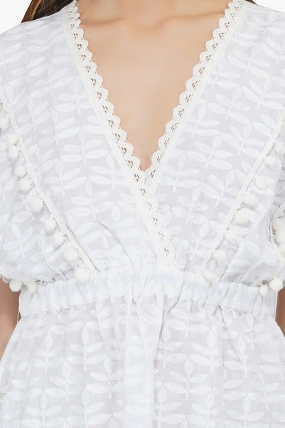 Set of 6 Bright White Short Dress (S,M,L)