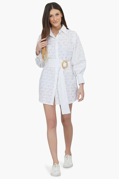 Set of 6 Bright White Oversized Shirt (S,M,L)