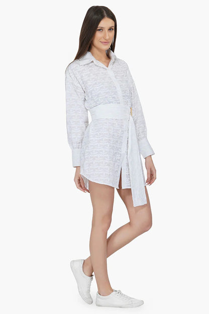 Set of 6 Bright White Oversized Shirt (S,M,L)