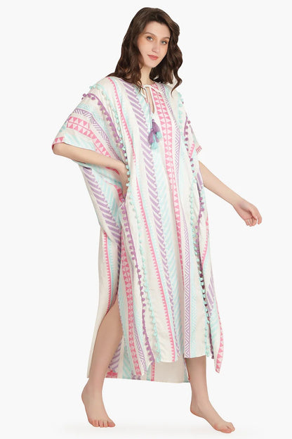 Set of 6 Aztec Yarn Dyed Cotton Kaftan (S,M,L)