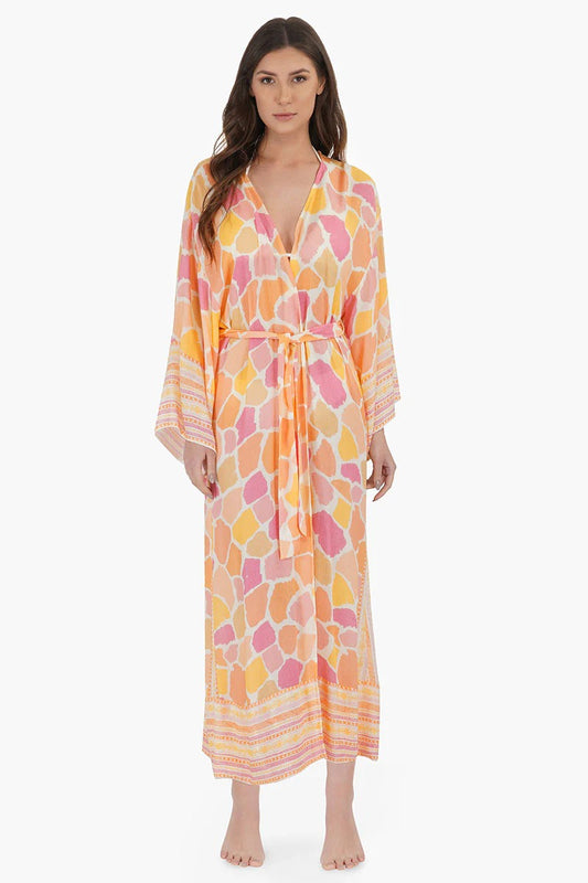 Set of 6 Giraffe Print Kimono Cover Up (S,M,L)