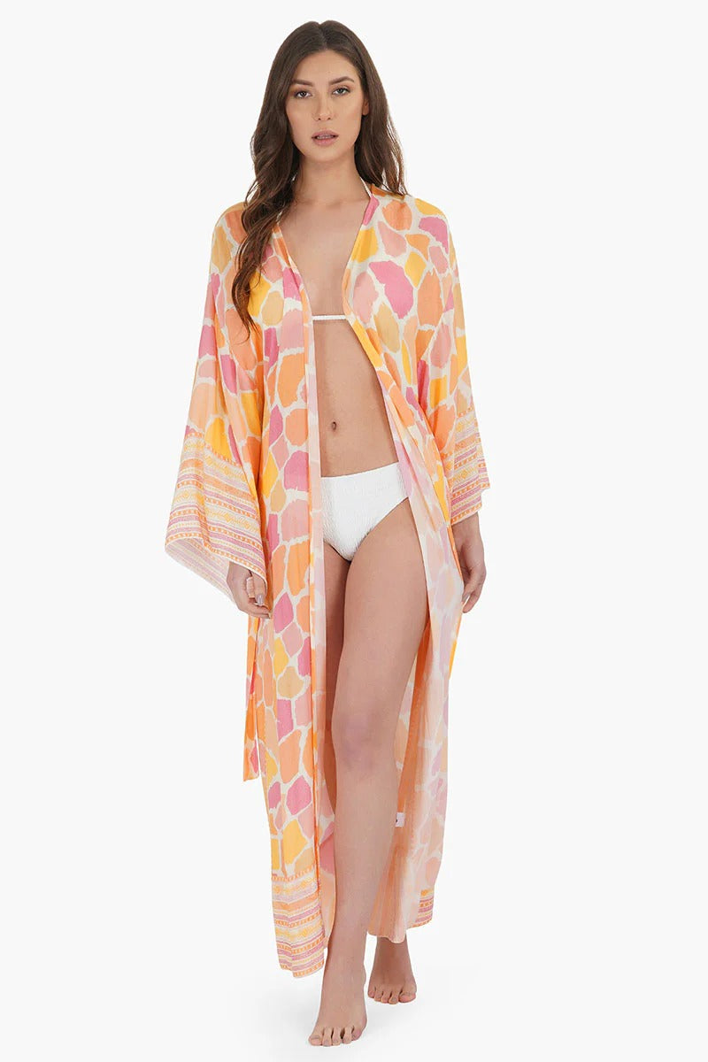 Set of 6 Giraffe Print Kimono Cover Up (S,M,L)