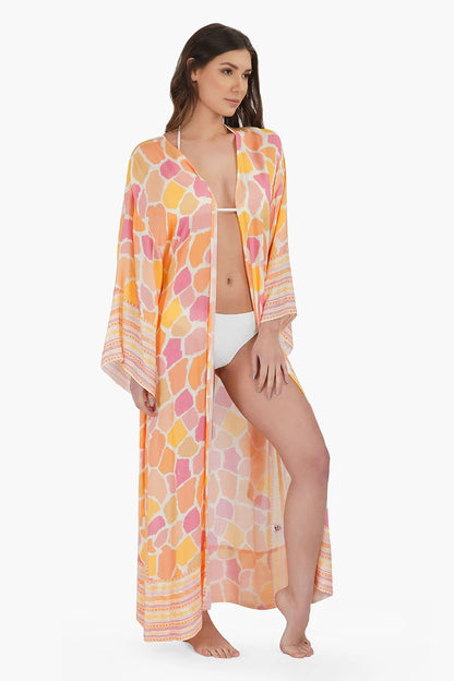 Set of 6 Giraffe Print Kimono Cover Up (S,M,L)