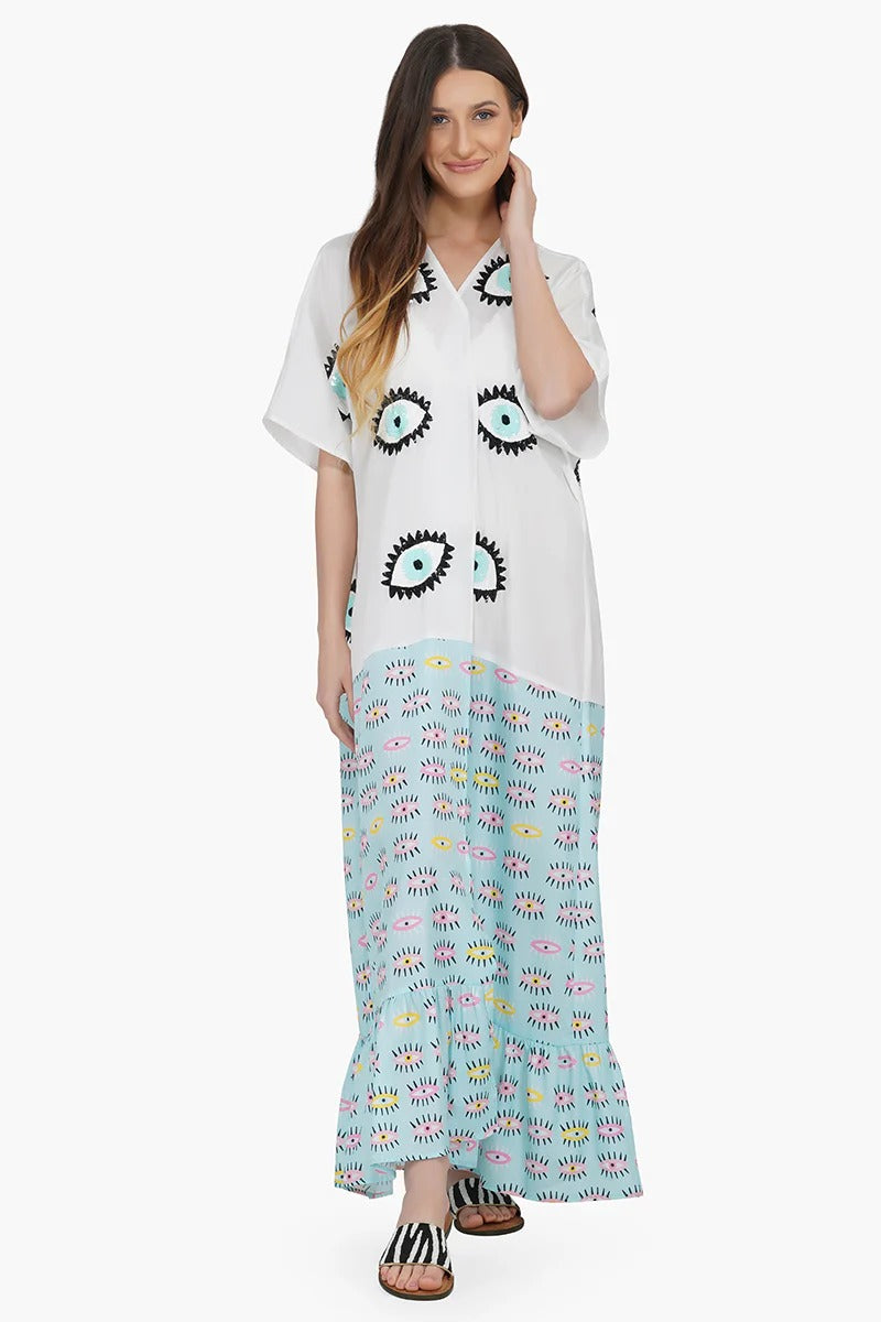 Set of 6 Eye-o-Eye Embroidered Cover Up (S,M,L)