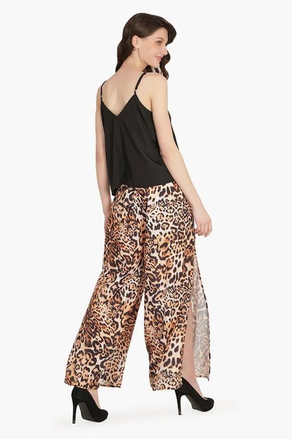 Set of 6 Brown Leopard Embellished Top (S,M,L)