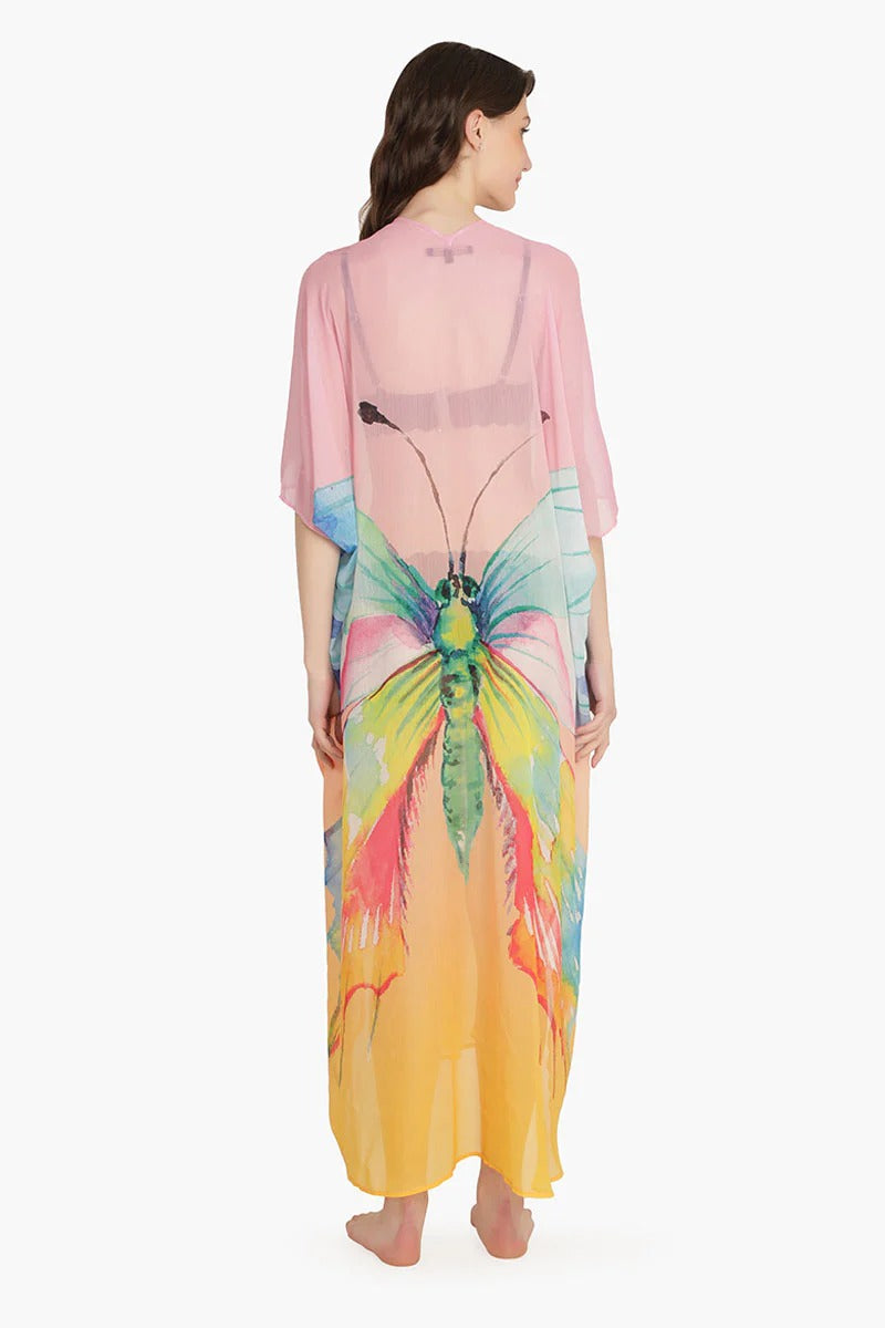 Set of 6 Rainbow Butterfly Chiffon Cover Up (S,M,L)