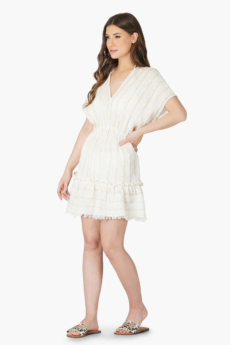 Set of 6 Golden Stripe Short Dress  (S,M,L)