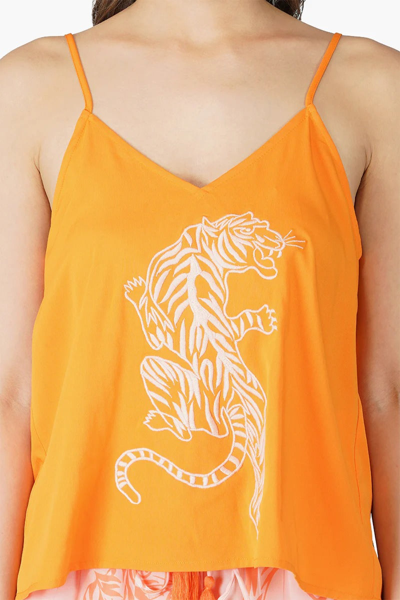 Set of 6 Tiger Embroidered Top (S,M,L)