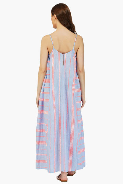 Set of 6 Ether Cotton Striped Maxi Dress (S,M,L)