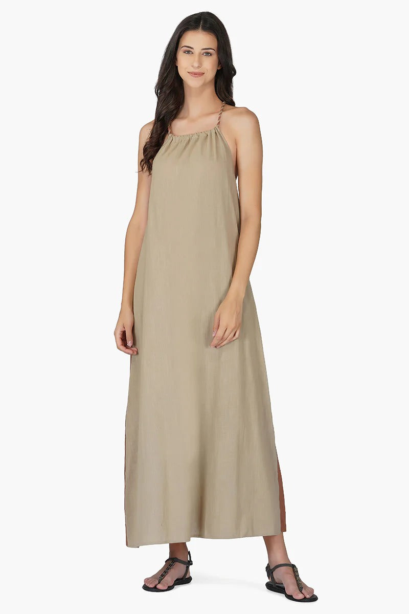 Set of 6 Sandstone Cotton Maxi Dress (S,M,L)