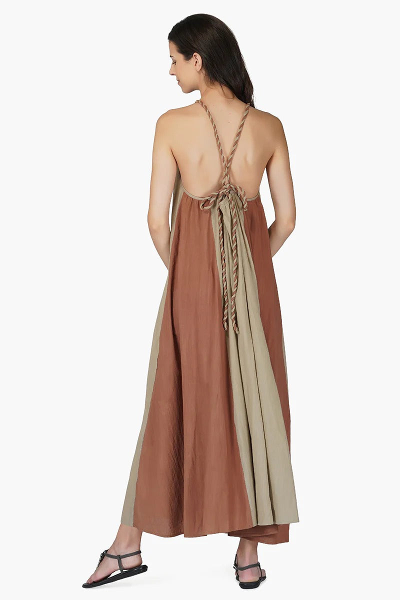 Set of 6 Sandstone Cotton Maxi Dress (S,M,L)