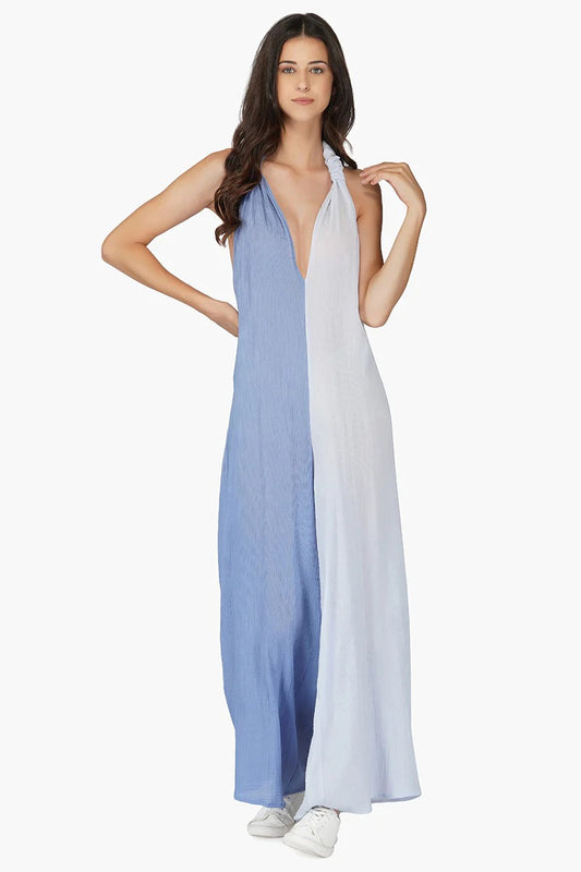 Sterling Blue Cotton Jumpsuit