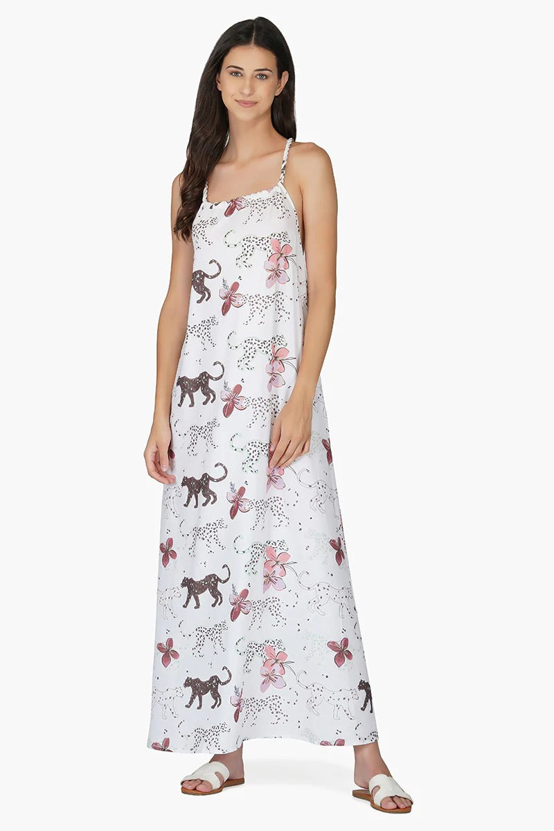 Set of 6 Jaguar Floral Maxi Dress (S,M,L)