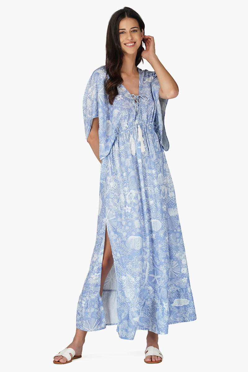Blue Seashell Kaftan