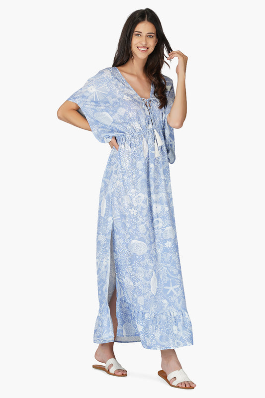 Blue Seashell Kaftan