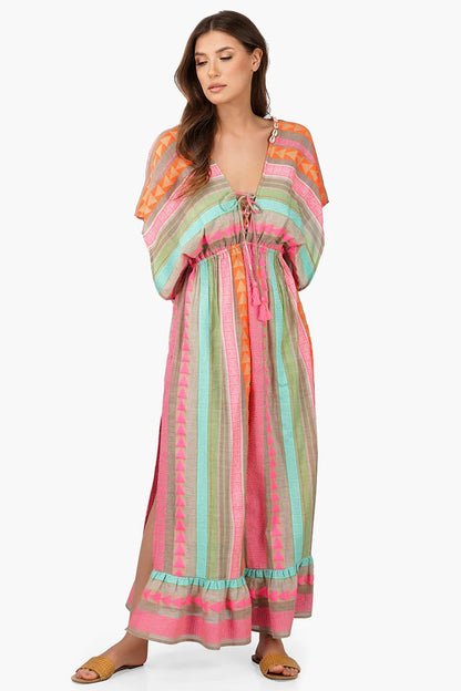 Set of 6 Dora Yarn Dyed Striped Maxi Dress (S,M,L)