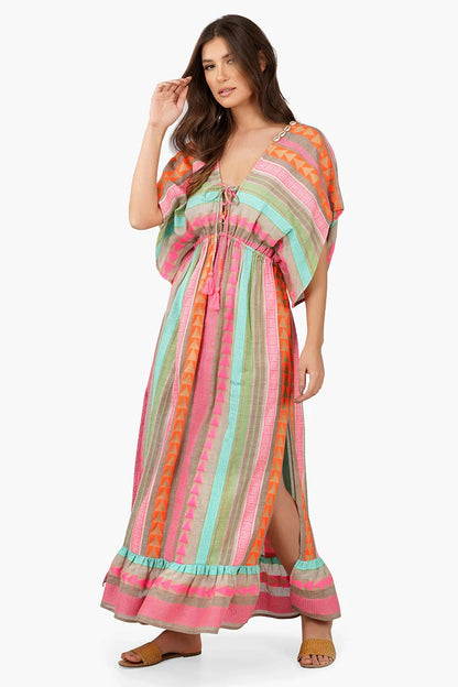 Set of 6 Dora Yarn Dyed Striped Maxi Dress (S,M,L)