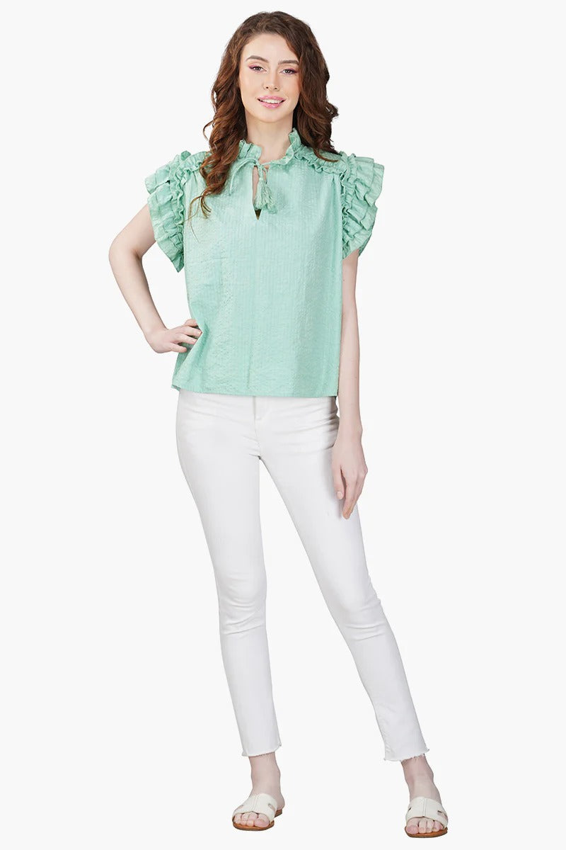 Set of 6 Jean Seer Sucker Top (S,M,L)