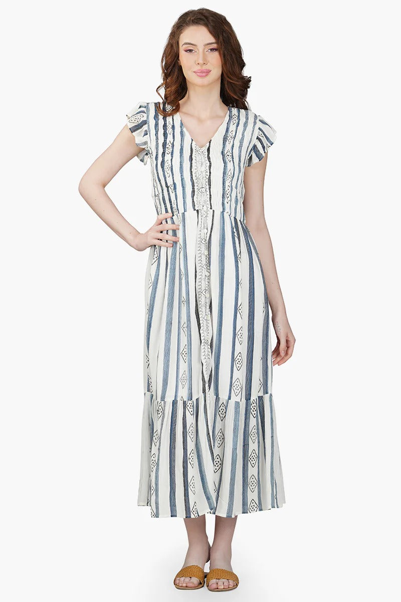 Set of 6 Gianna Striped Maxi Dress (S,M,L)