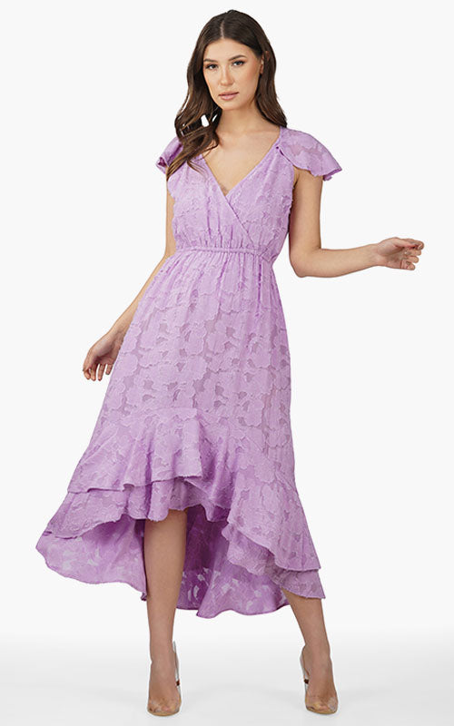 Set of 6 Fiona Floral Burnt Out Midi Dress (S,M,L)