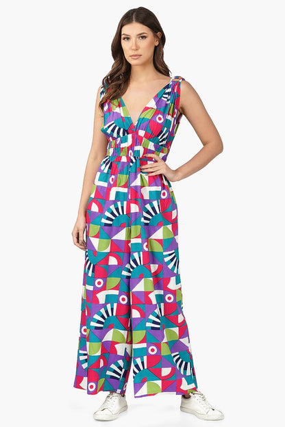 Set of 6 Geo Toucan Viscose Jumpsuit (S,M,L)